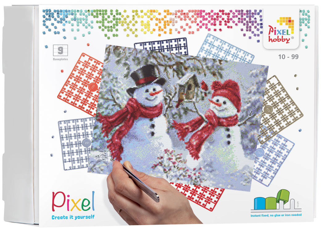 Pixel-Kit | Schneemänner (9 Grundplatten)