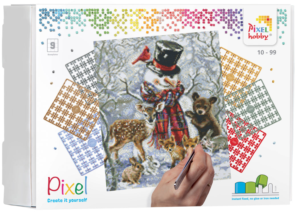 Pixel-Kit | Schneemann (9 Grundplatten)